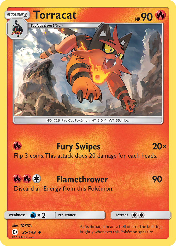 Torracat 25/149 Uncommon | Sun & Moon | Pokemon Card