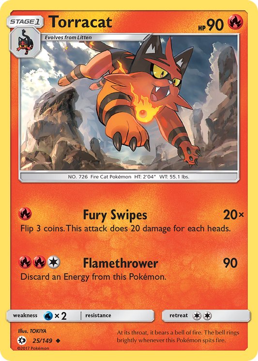 Torracat 25/149 Uncommon | Sun & Moon | Pokemon Card