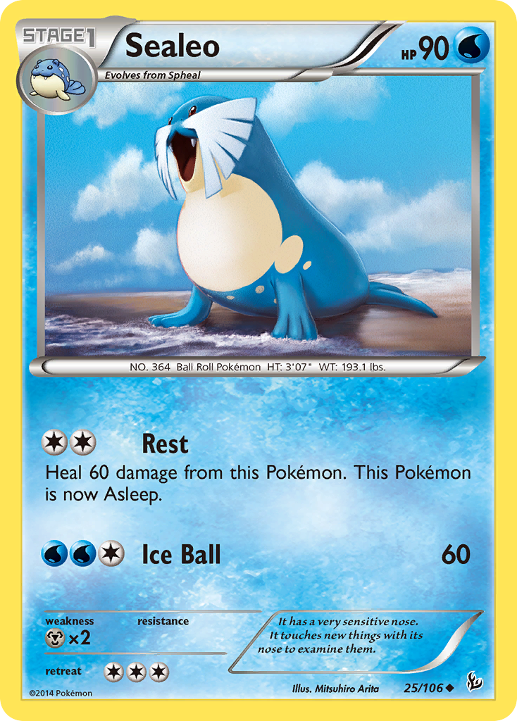 Sealeo 25/106 Uncommon | Flashfire | Pokemon Card