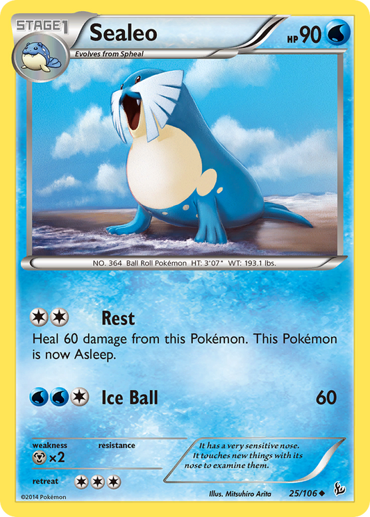 Sealeo 25/106 Uncommon | Flashfire | Pokemon Card