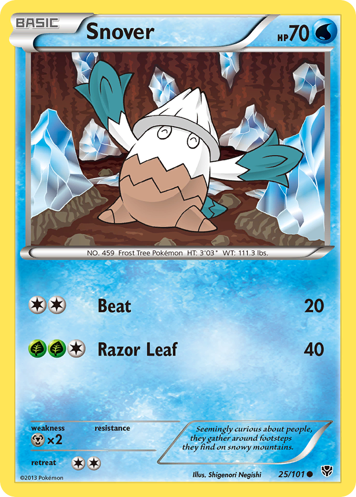 Snover 25/101 Common | Plasma Blast | Pokemon Card