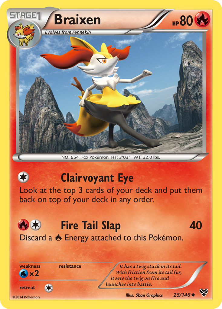 Braixen 25/146 Uncommon | XY | Pokemon Card