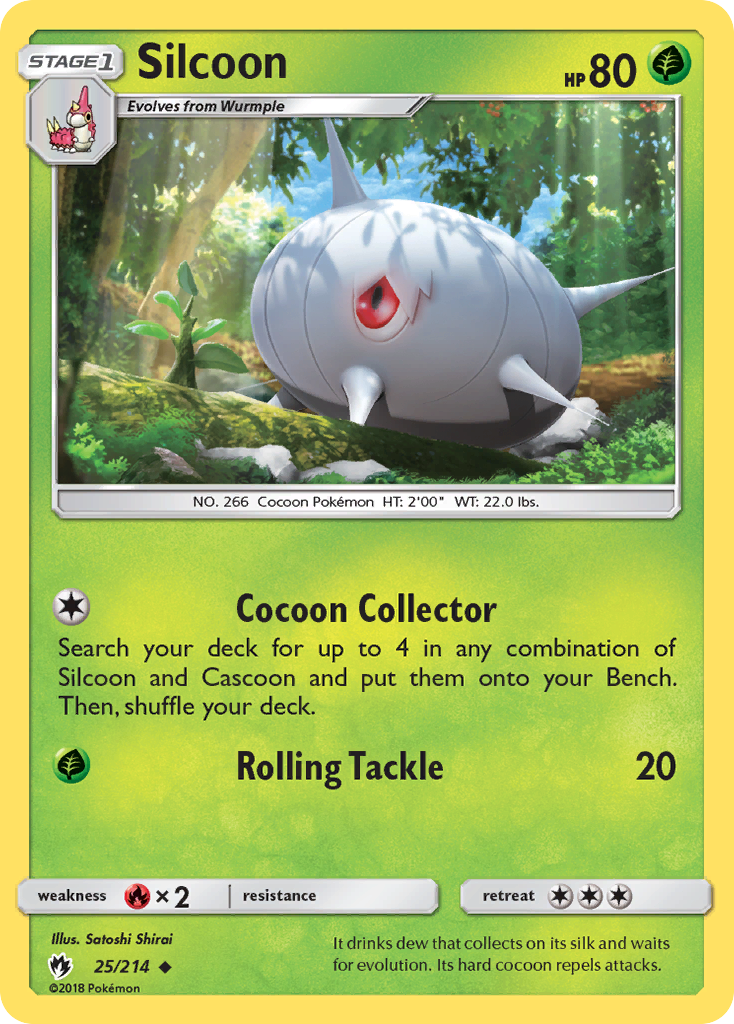 Silcoon 25/214 Uncommon | Lost Thunder | Pokemon Card