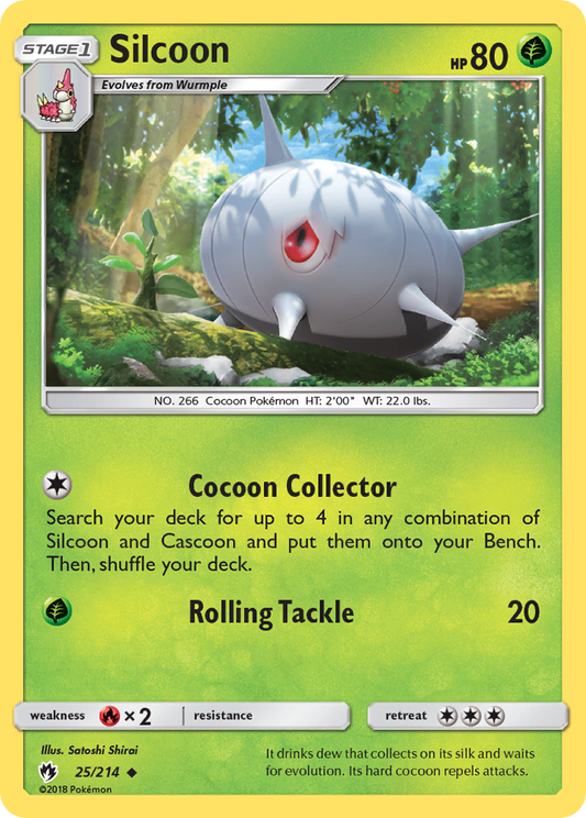 Silcoon 25/214 Uncommon | Lost Thunder | Pokemon Card