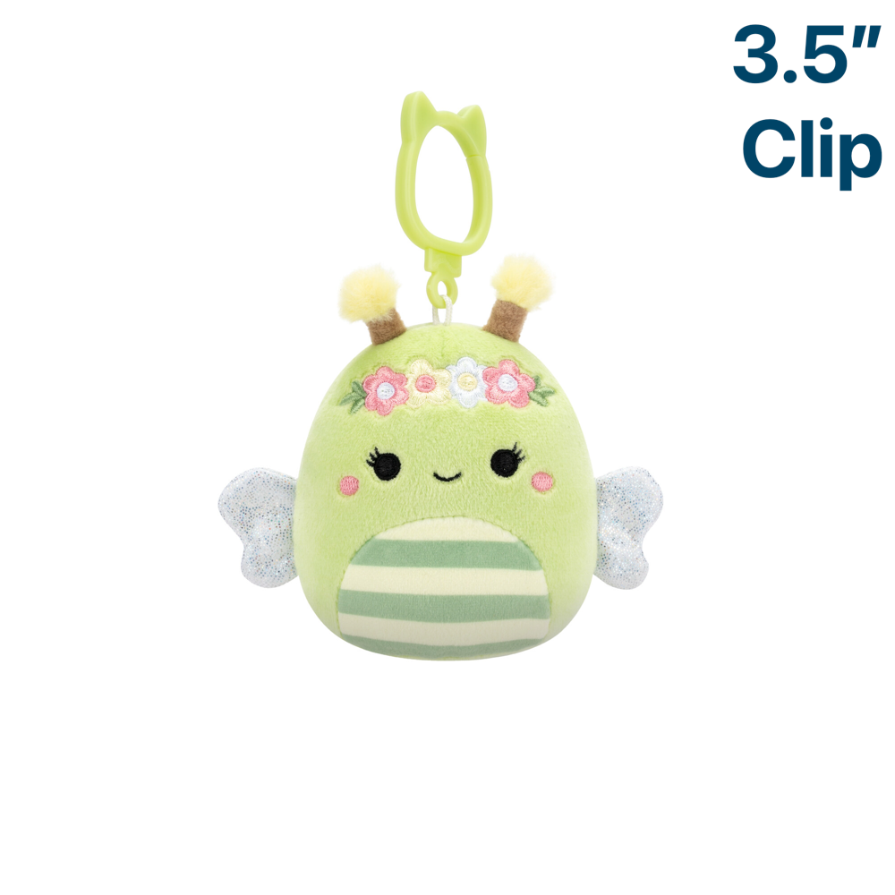 Sybil Green Bee Easter 2025 ~ 3.5" Clip On Squishmallow Plush