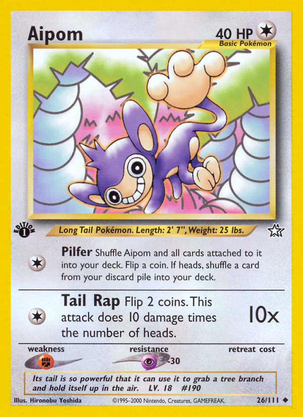 Aipom 26/111 Uncommon | Neo Genesis | Pokemon Card