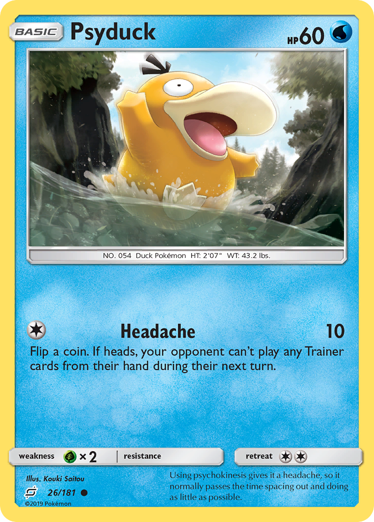 Psyduck 26/181 Common | Team Up | Pokemon Card