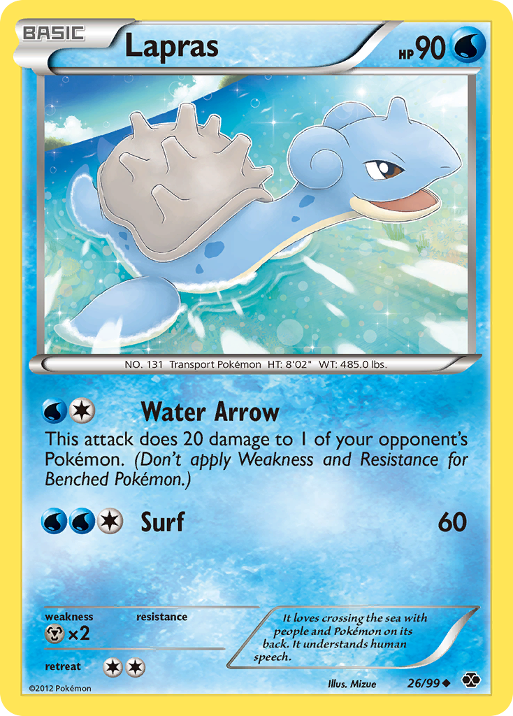 Lapras 26/99 Uncommon | Next Destinies | Pokemon Card