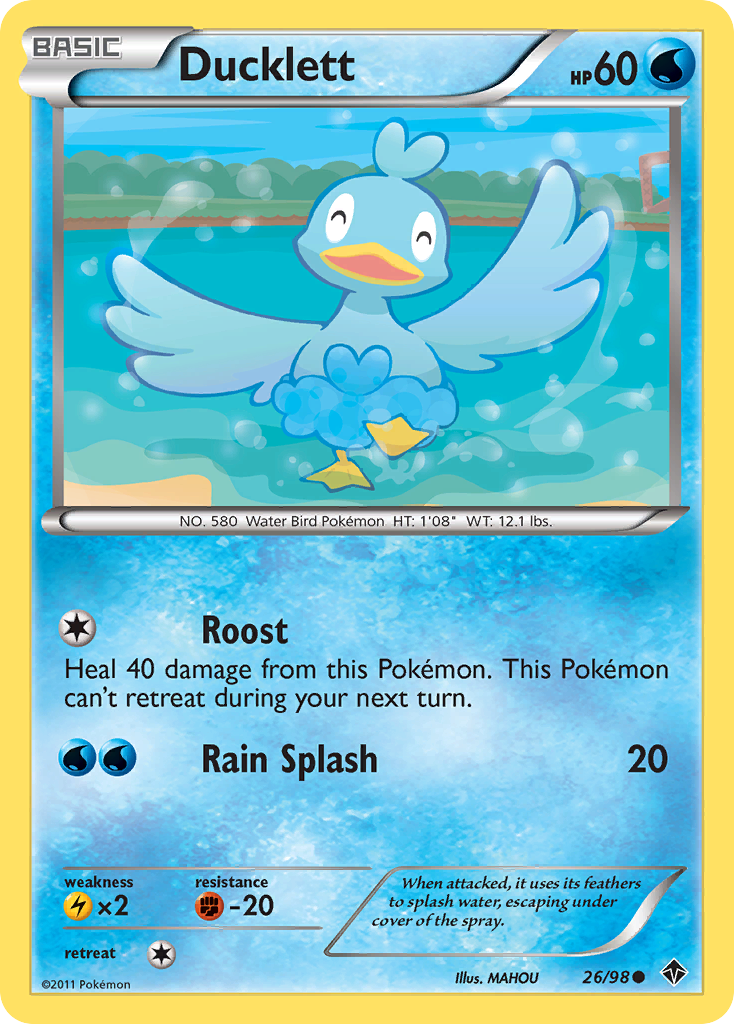 Ducklett 26/98 Common | Emerging Powers | Pokemon Card