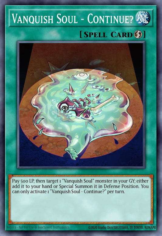 Vanquish Soul  Continue? - WISU-EN025 Super Rare | Yu-Gi-Oh! Card