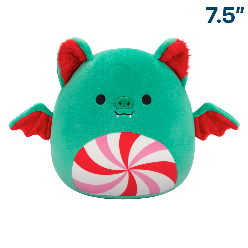 Ricardo the Peppermint Bat Holiday ~ 7.5" Squishmallow Plush