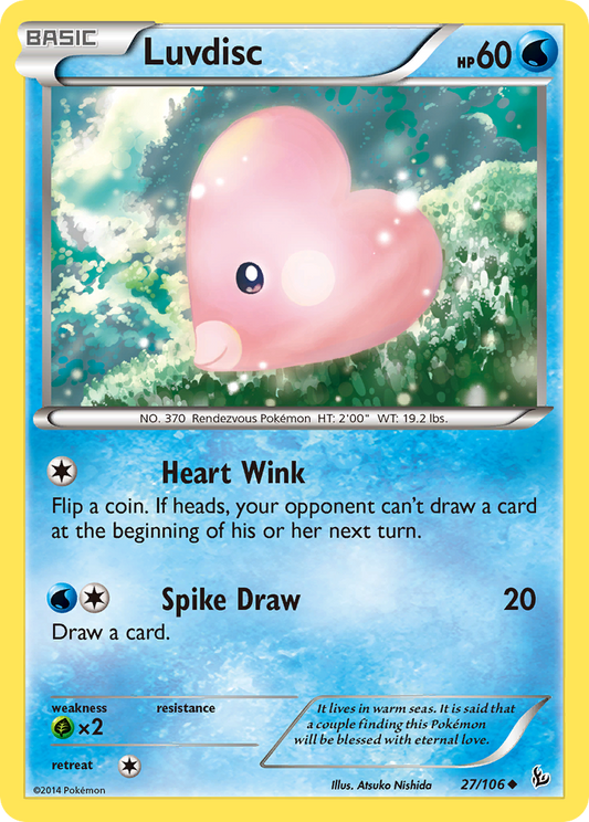 Luvdisc 27/106 Uncommon | Flashfire | Pokemon Card