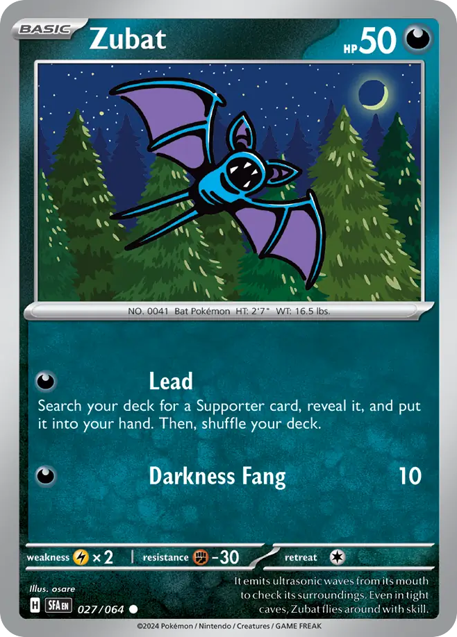 Zubat 27/64 Common | Shrouded Fable | Pokemon Card