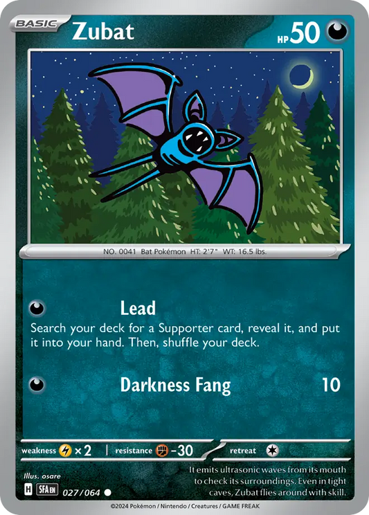 Zubat 27/64 Common | Shrouded Fable | Pokemon Card