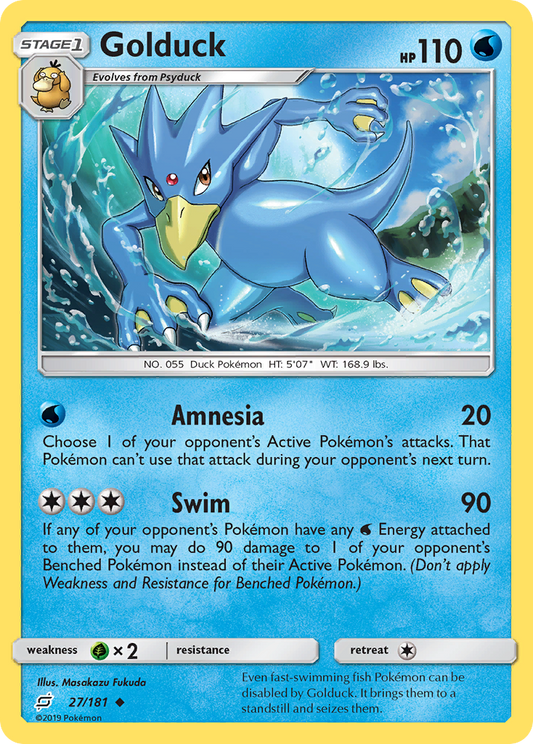 Golduck 27/181 Uncommon | Team Up | Pokemon Card