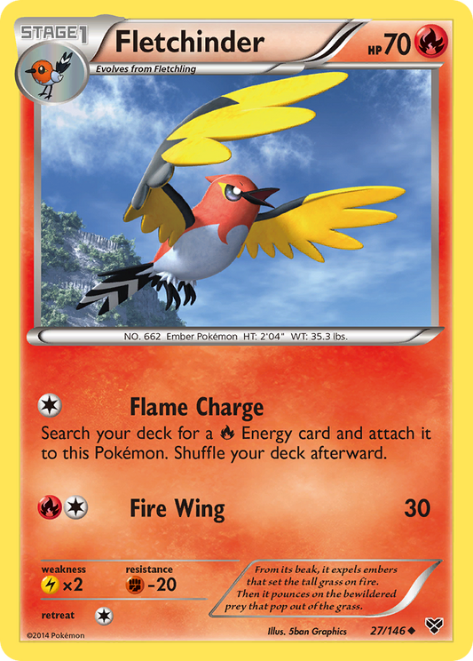 Fletchinder 27/146 Uncommon | XY | Pokemon Card