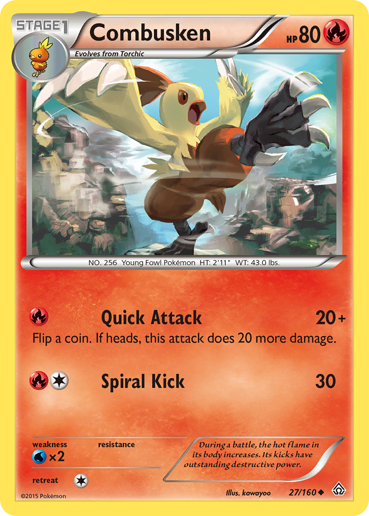 Combusken 27/160 Uncommon | Primal Clash | Pokemon Card