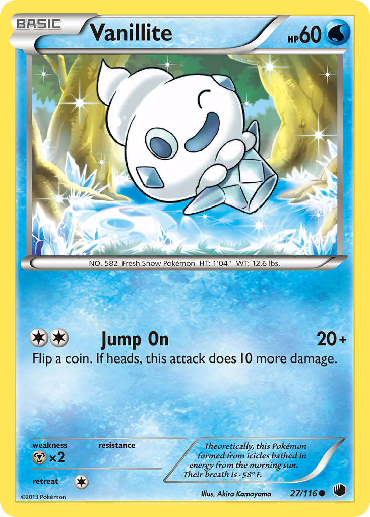 Vanillite 27/116 Common | Plasma Freeze | Pokemon Card