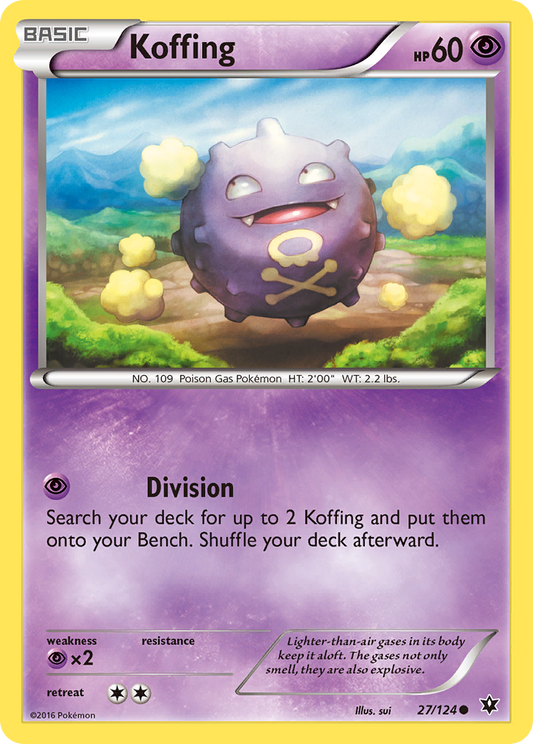 Koffing 27/124 Common | Fates Collide | Pokemon Card