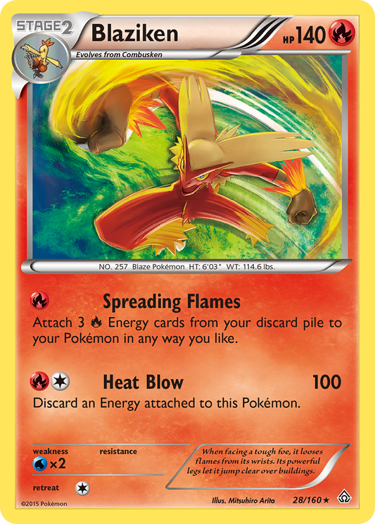 Blaziken 28/160 Rare Holo | Primal Clash | Pokemon Card