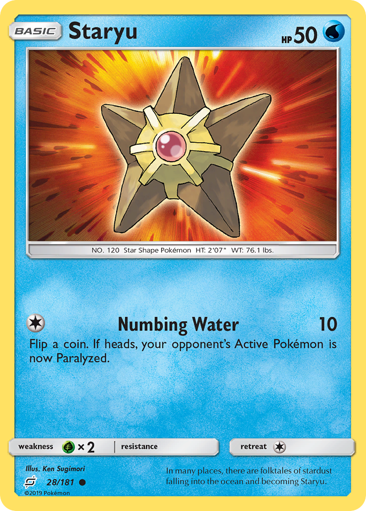 Staryu 28/181 Common | Team Up | Pokemon Card