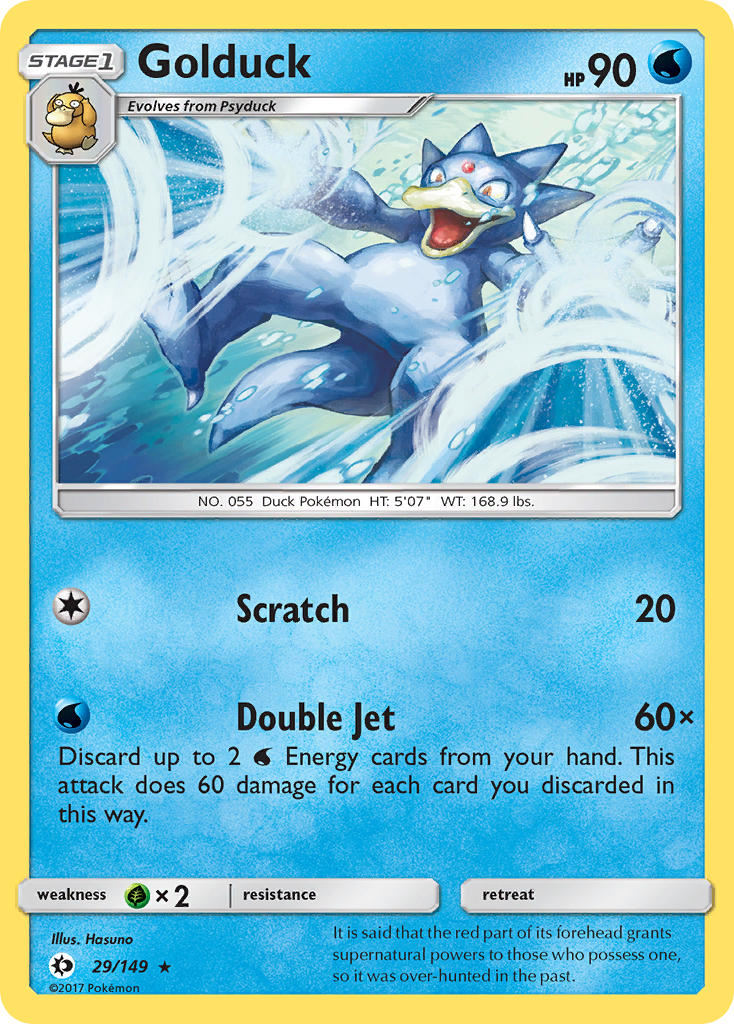 Golduck 29/149 Rare | Sun & Moon | Pokemon Card