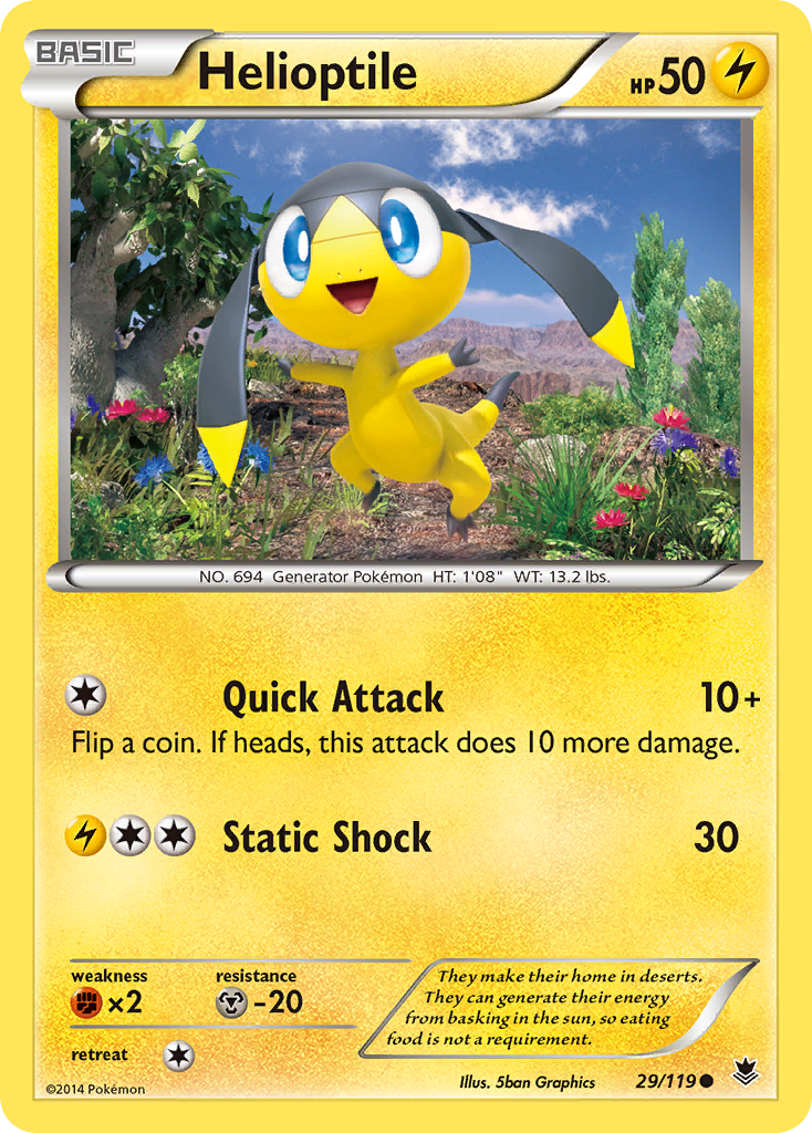 Helioptile 29/119 Common | Phantom Forces | Pokemon Card