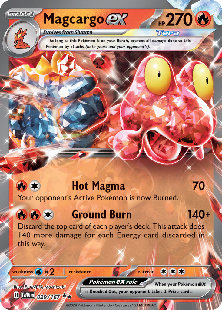 Magcargo ex 29/167 Double Rare | Twilight Masquerade | Pokemon Card