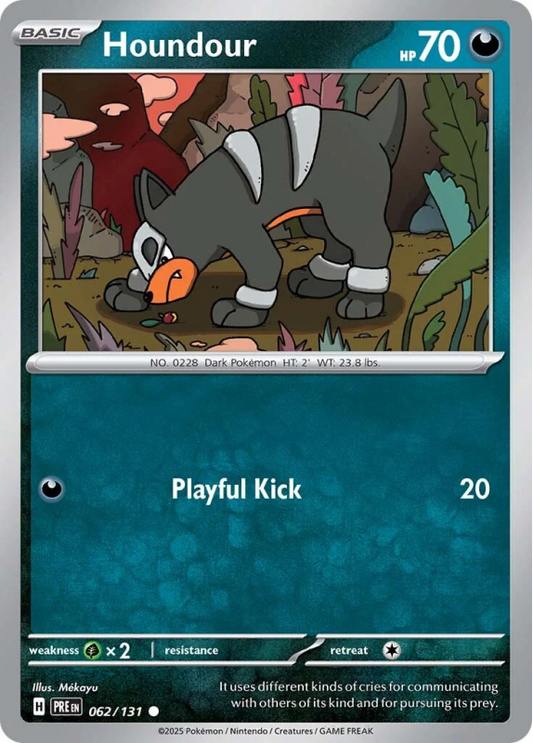 Houndour 62/131 Reverse Holo | Prismatic Evolutions | Pokemon Card