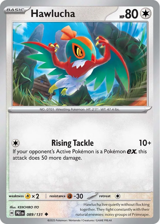 Hawlucha 89/131 Reverse Holo | Prismatic Evolutions | Pokemon Card