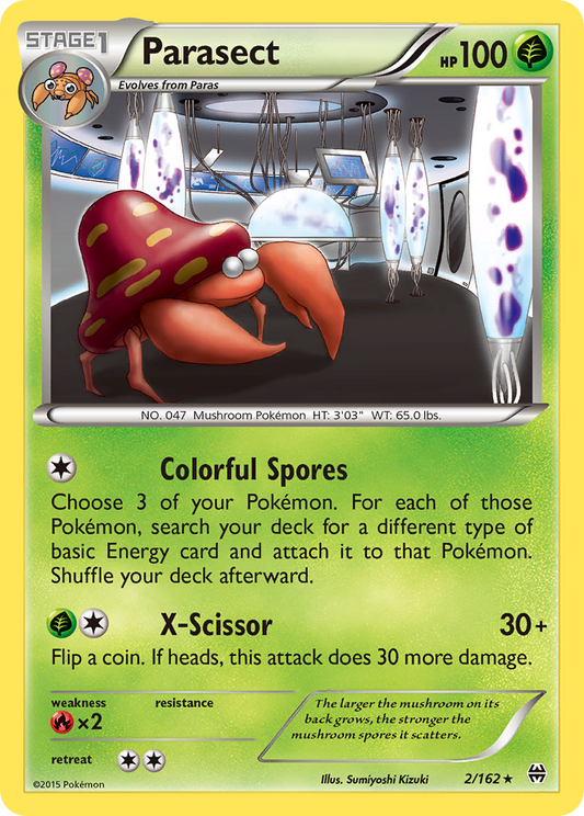 Parasect 2/162 Rare | BREAKthrough | Pokemon Card