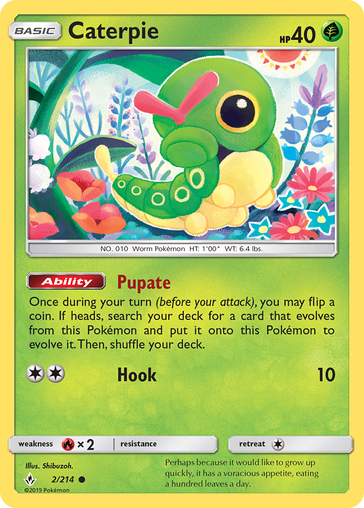 Caterpie 2/214 Common | Unbroken Bonds | Pokemon Card