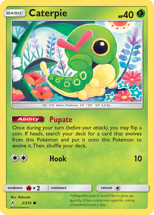 Caterpie 2/214 Common | Unbroken Bonds | Pokemon Card