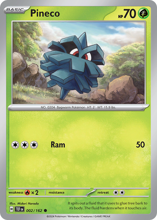 Pineco 2/162 Common | Temporal Forces | Pokemon Card