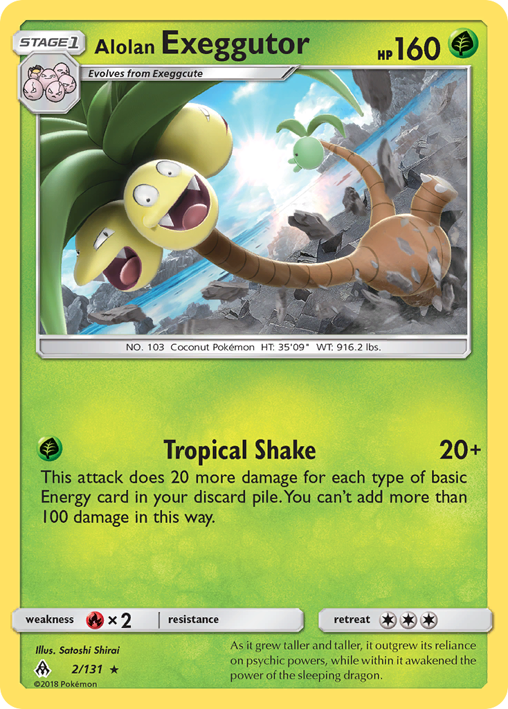 Alolan Exeggutor 2/131 Rare | Forbidden Light | Pokemon Card