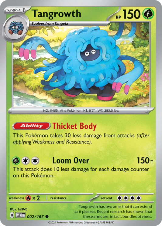 Tangrowth 2/167 Common | Twilight Masquerade | Pokemon Card