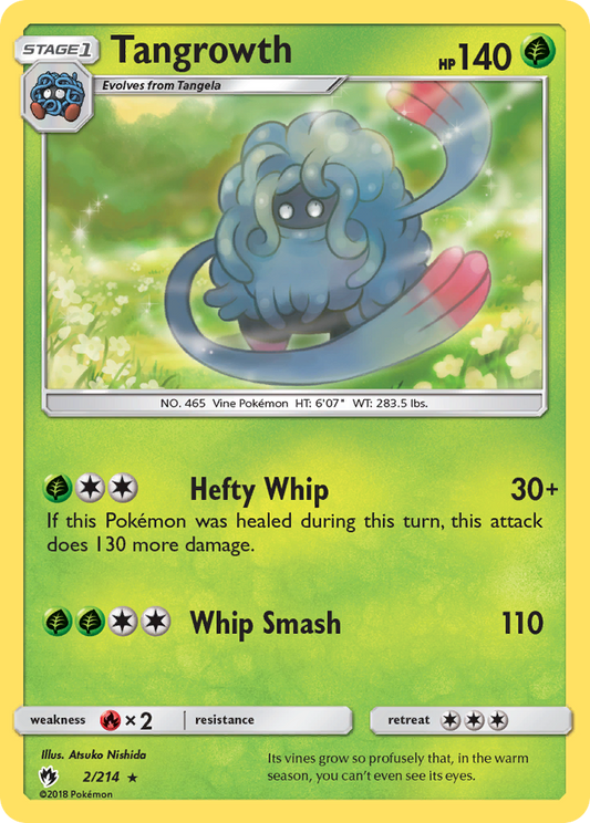 Tangrowth 2/214 Rare | Lost Thunder | Pokemon Card