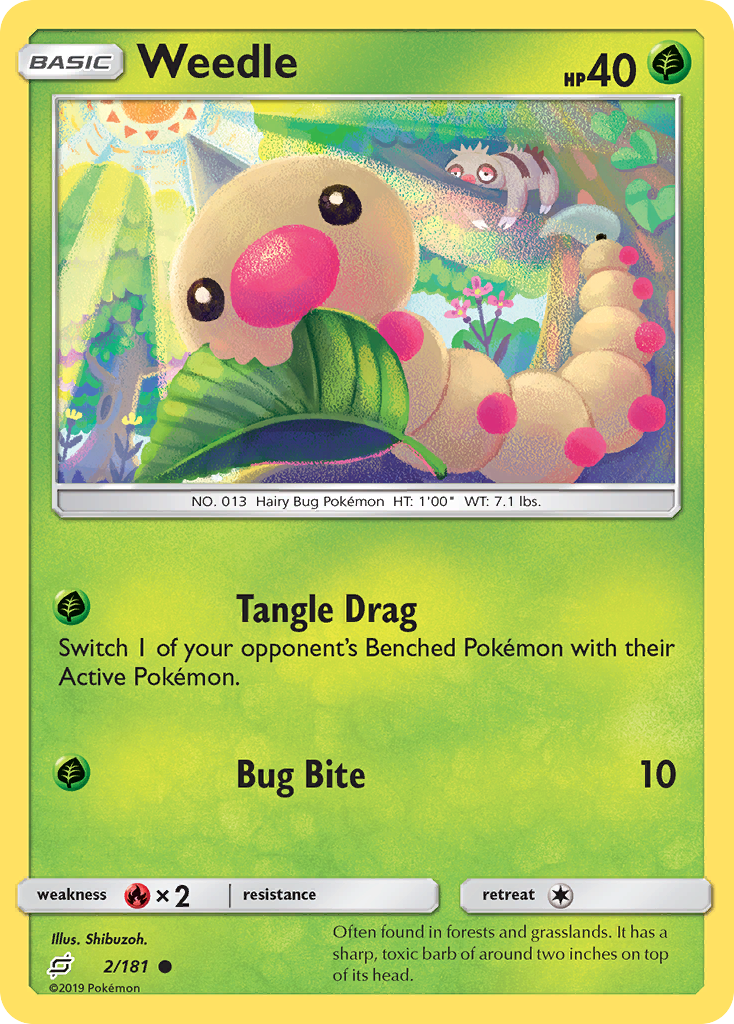 Weedle 2/181 Common | Team Up | Pokemon Card