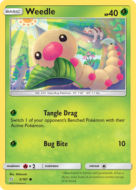 Weedle 2/181 Common | Team Up | Pokemon Card