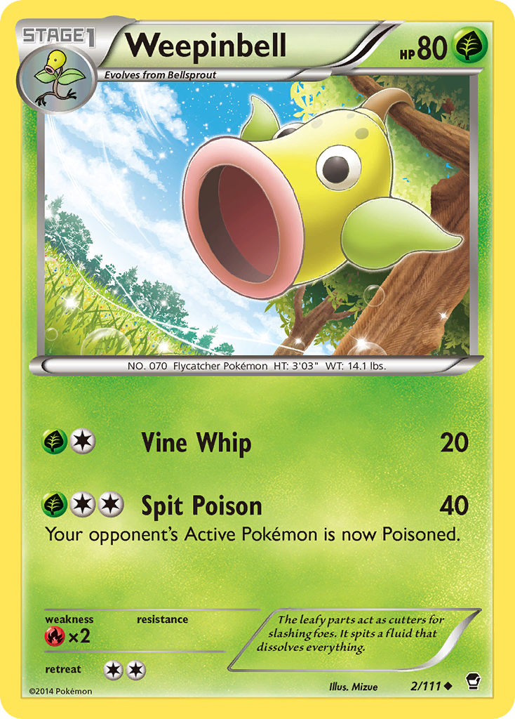 Weepinbell 2/111 Uncommon | Furious Fists | Pokemon Card