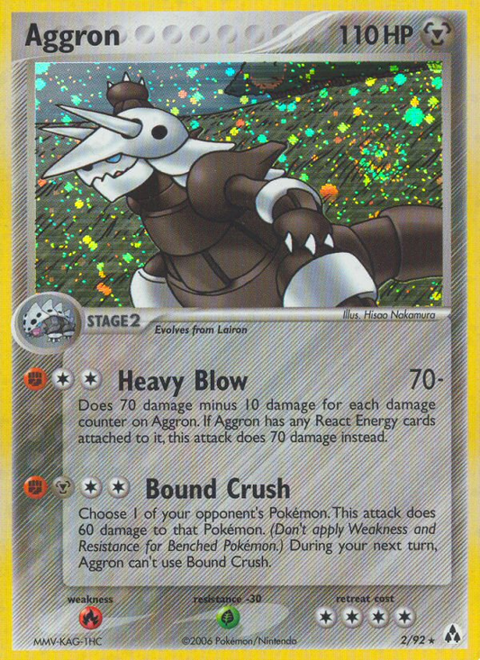 Aggron 2/92 Rare Holo | Legend Maker | Pokemon Card