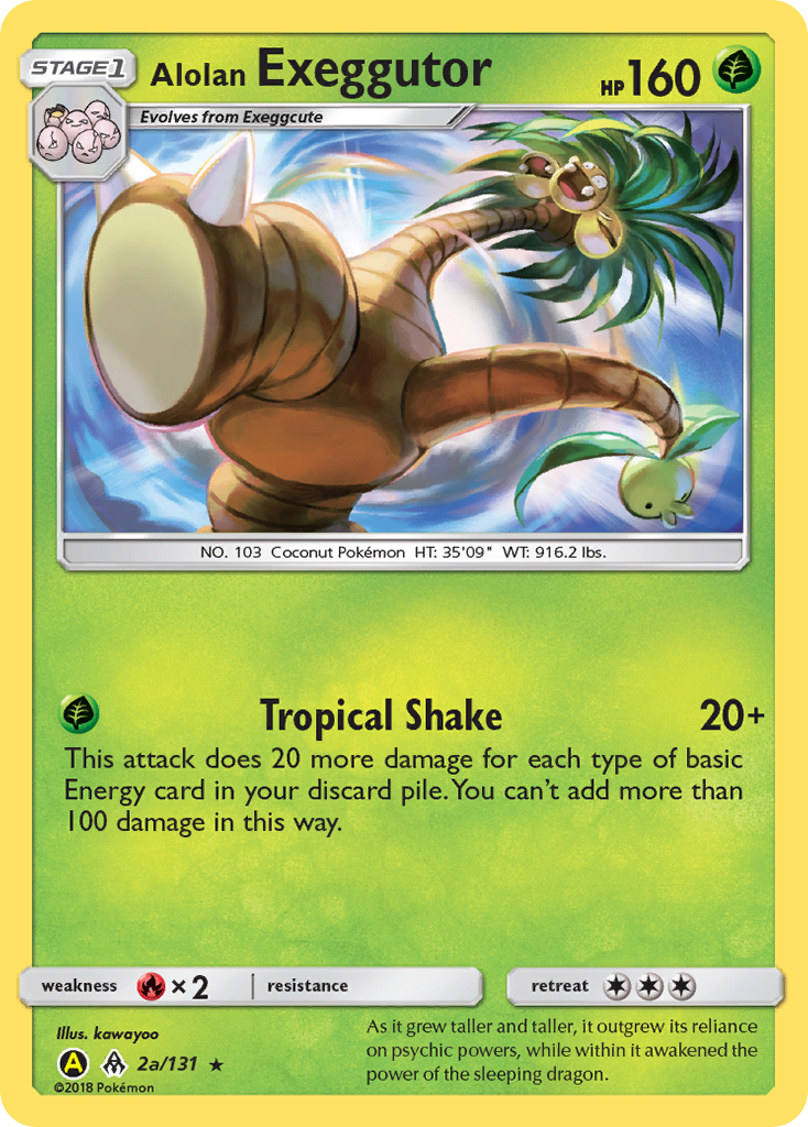 Alolan Exeggutor 2a/131 Rare | Forbidden Light | Pokemon Card