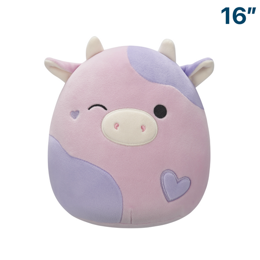 Patty the Cow Winking Valentine's Day ~ 16" Squishmallow Plush