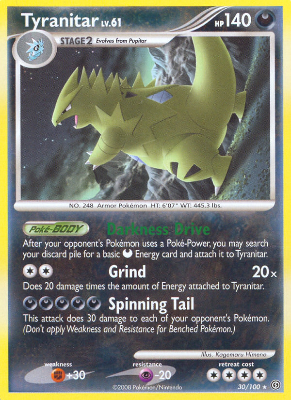 Tyranitar 30/100 Rare | Stormfront | Pokemon Card