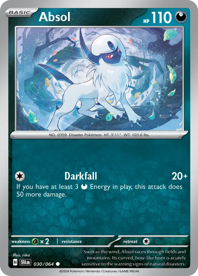 Absol 30/64 Common | Shrouded Fable | Pokemon Card