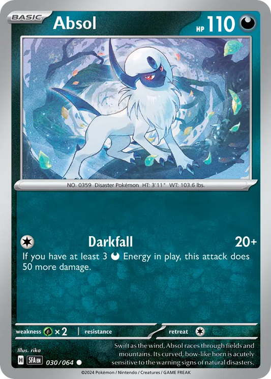 Absol 30/64 Common | Shrouded Fable | Pokemon Card