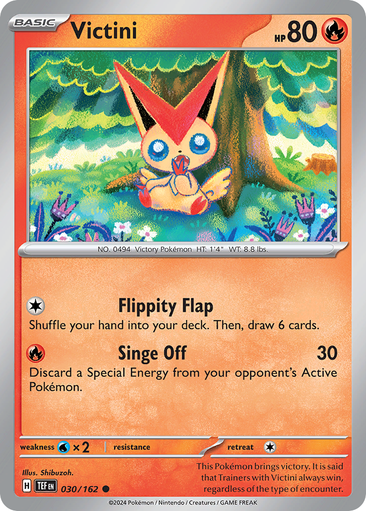 Victini 30/162 Common | Temporal Forces | Pokemon Card