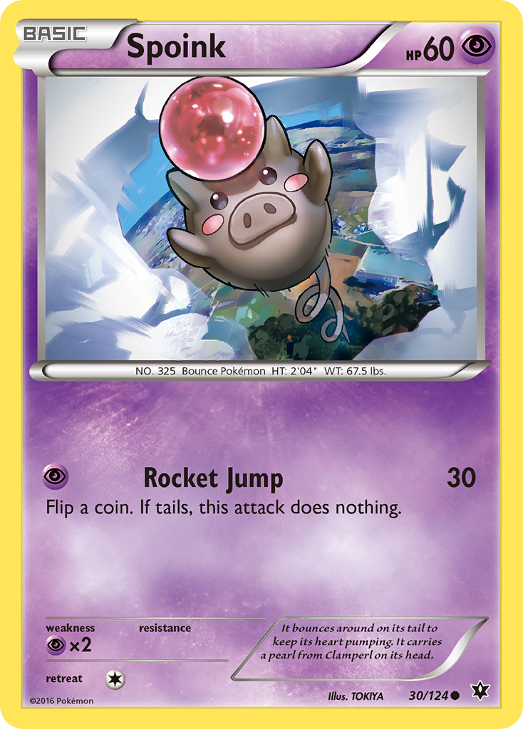 Spoink 30/124 Common | Fates Collide | Pokemon Card