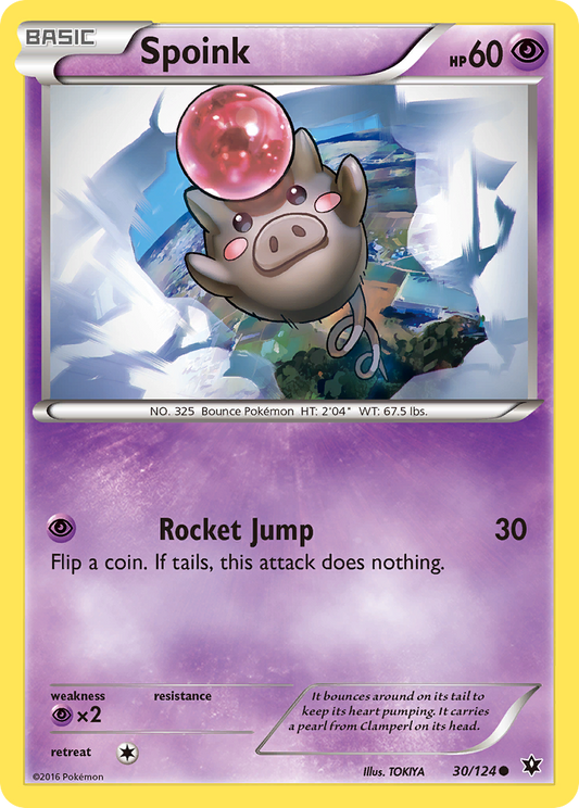 Spoink 30/124 Common | Fates Collide | Pokemon Card