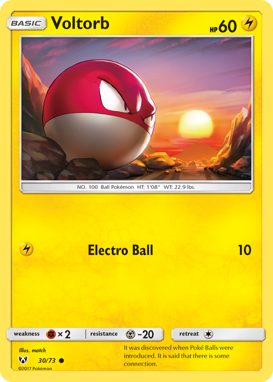 Voltorb 30/73 Common | Shining Legends | Pokemon Card